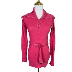 Armani Exchange Belted Snap Neck Pullover Sweater US Women's S